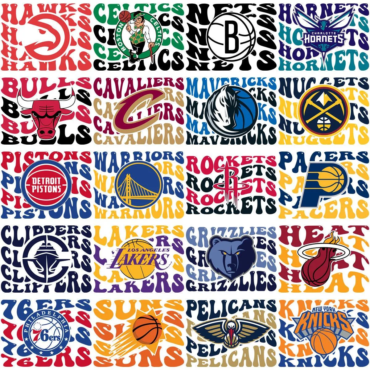 30 Basketball Wavy Teams Designs Bundle PNG   AI