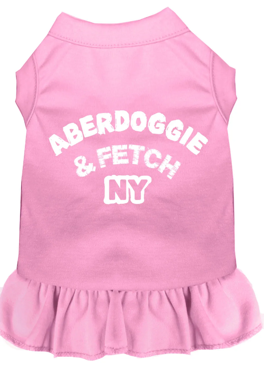 Aberdoggie Ny Screen Print Dress Light Pink Xl