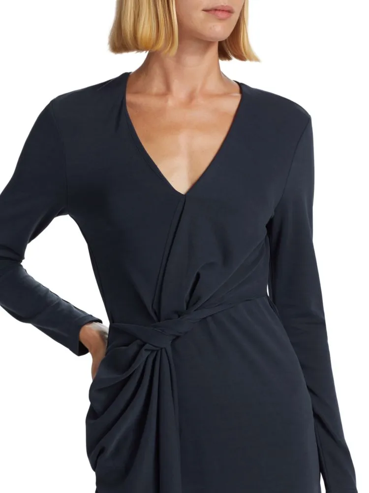 Acler Belted Long Sleeve Inderwick Mini Dress, Midnight