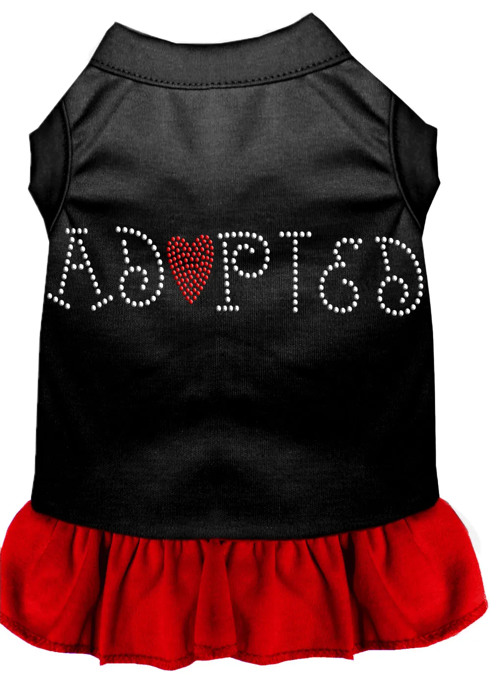 Adopted Rhinestone Dresses Black With Red Xs