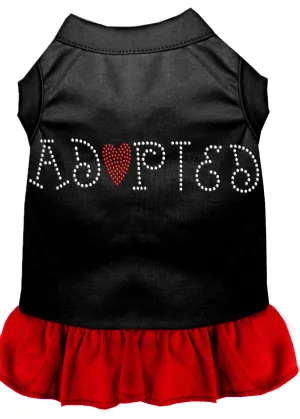 Adopted Rhinestone Dresses Black With Red Xs