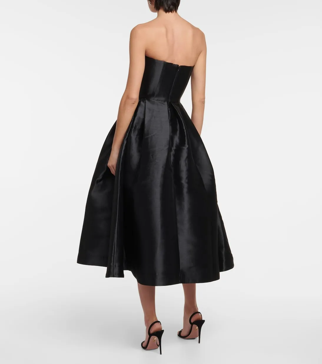 Alex Perry Strapless Failure Midi Dress, Black
