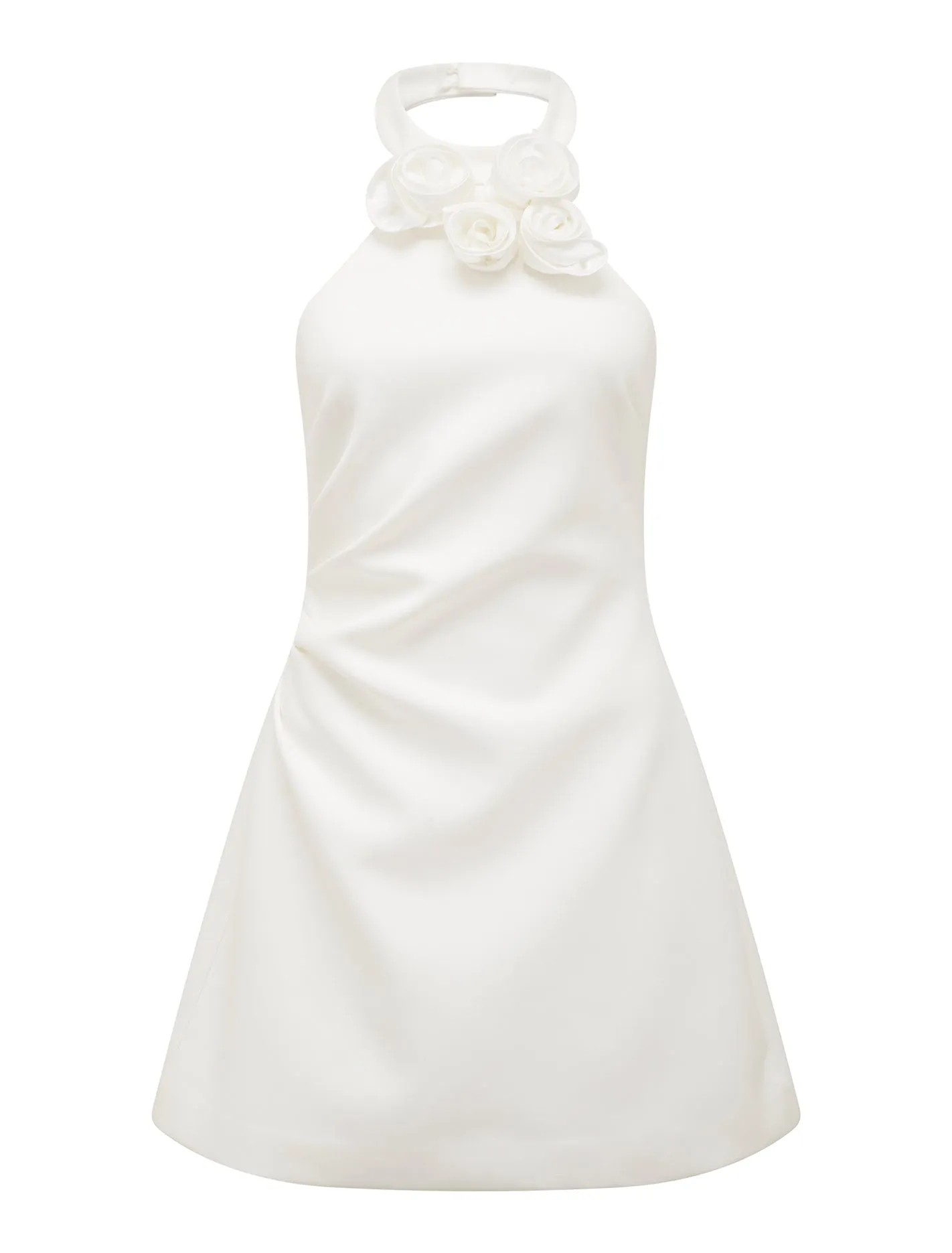 Anika Flower Halter Mini Dress