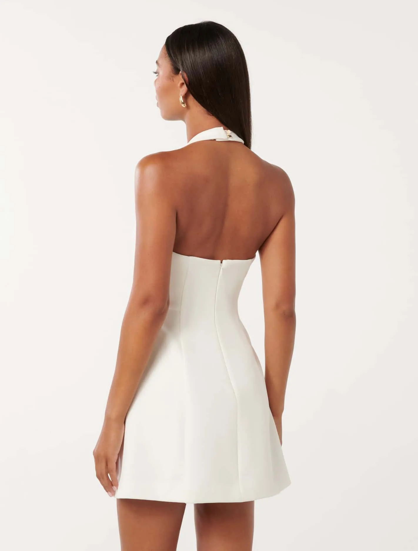 Anika Flower Halter Mini Dress