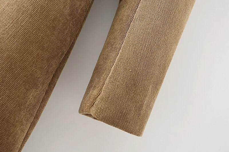 ASYMMETRY CORDUROY BLAZER