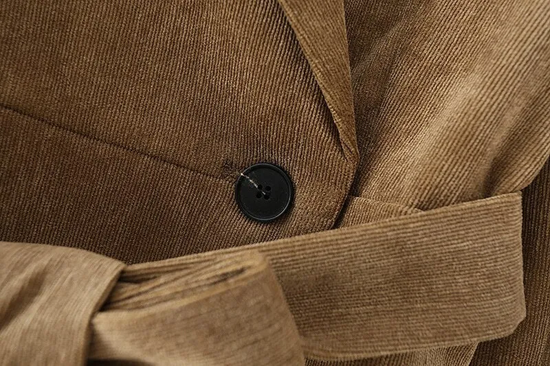 ASYMMETRY CORDUROY BLAZER