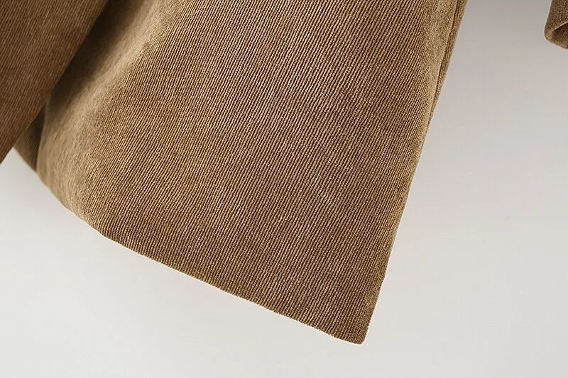 ASYMMETRY CORDUROY BLAZER