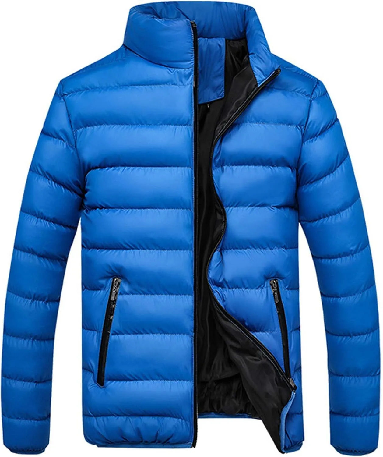 BIFUTON Winter Jackets for Men,Men's Winter Jacket - Lightweight Quilted Puffer Parka Coat Warm Padded Windbreaker Ski Jacket