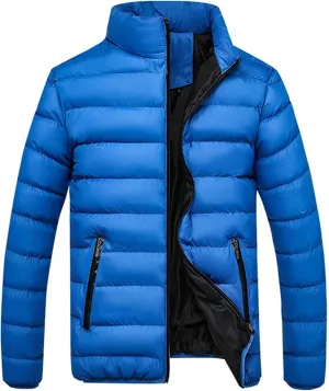 BIFUTON Winter Jackets for Men,Men's Winter Jacket - Lightweight Quilted Puffer Parka Coat Warm Padded Windbreaker Ski Jacket