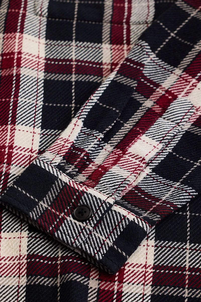 Black Double Pocket Flannel Overshirt