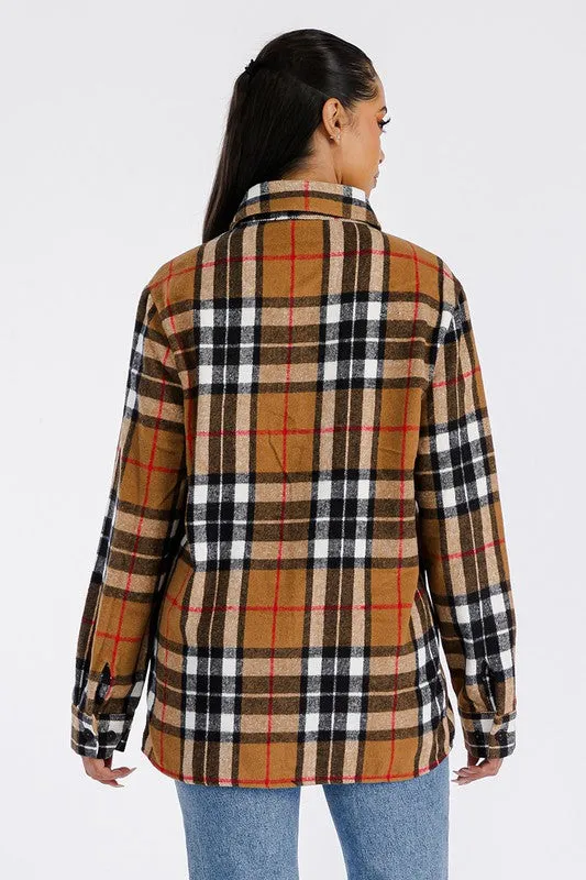 Boyfriend Brushed Flannel Shacket • More Colors