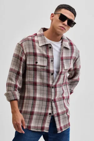 Brown Double Pocket Flannel Overshirt