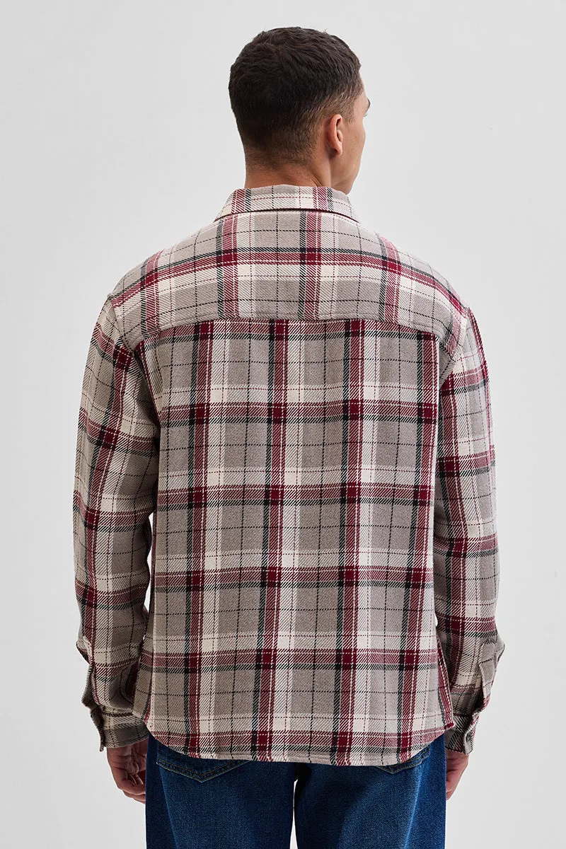 Brown Double Pocket Flannel Overshirt