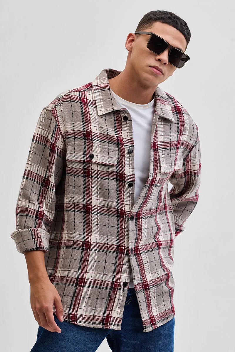 Brown Double Pocket Flannel Overshirt