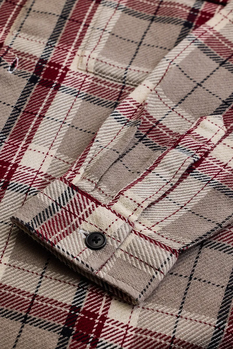 Brown Double Pocket Flannel Overshirt
