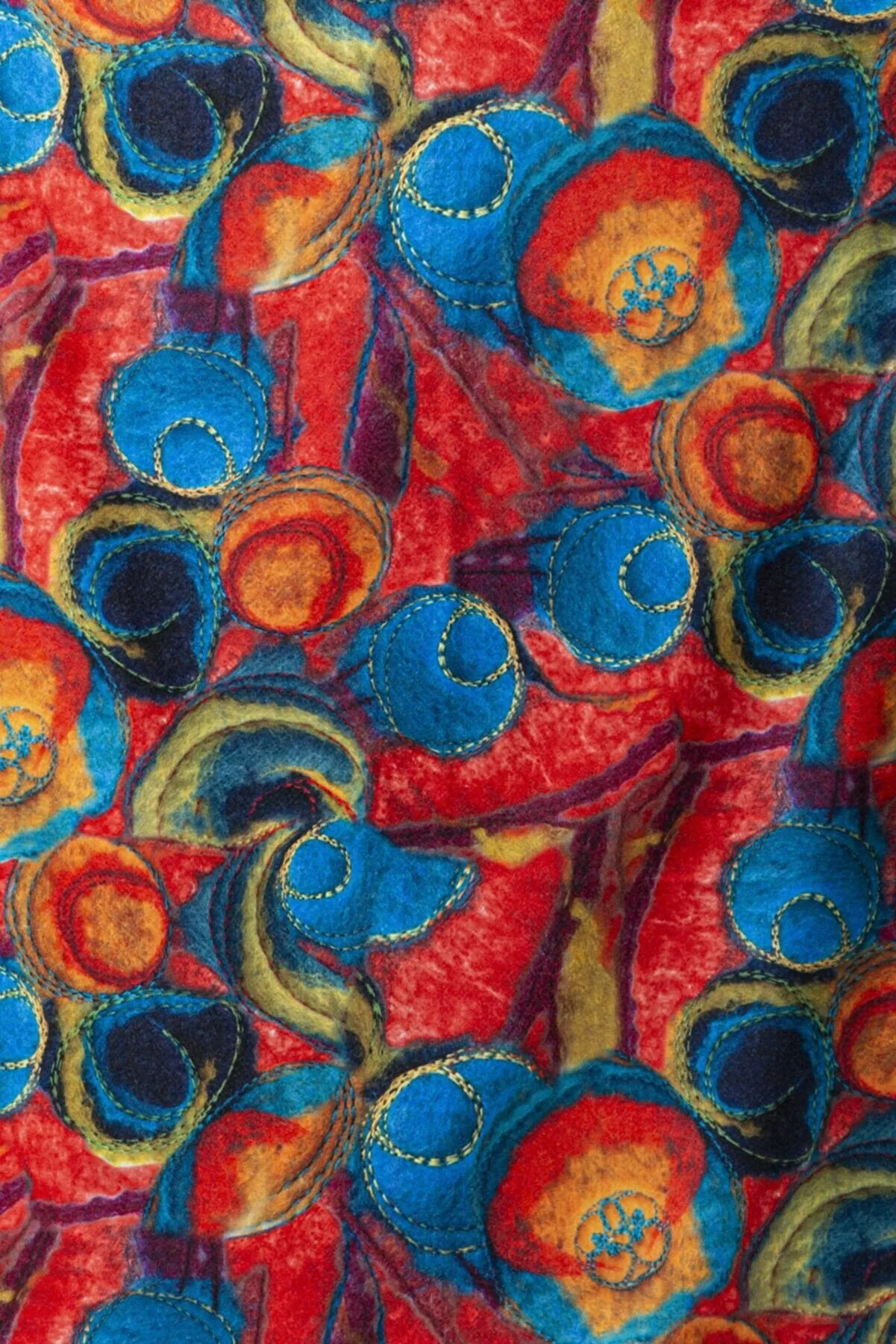 Bubble Color Fun Modal Scarves - Red