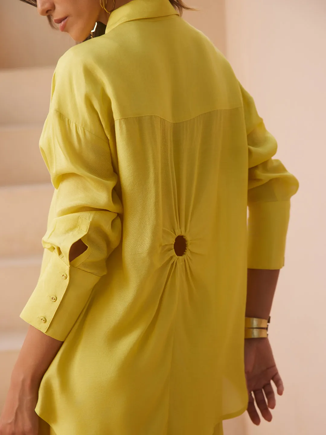 Citrine Yellow Monaco Oversized Shirt