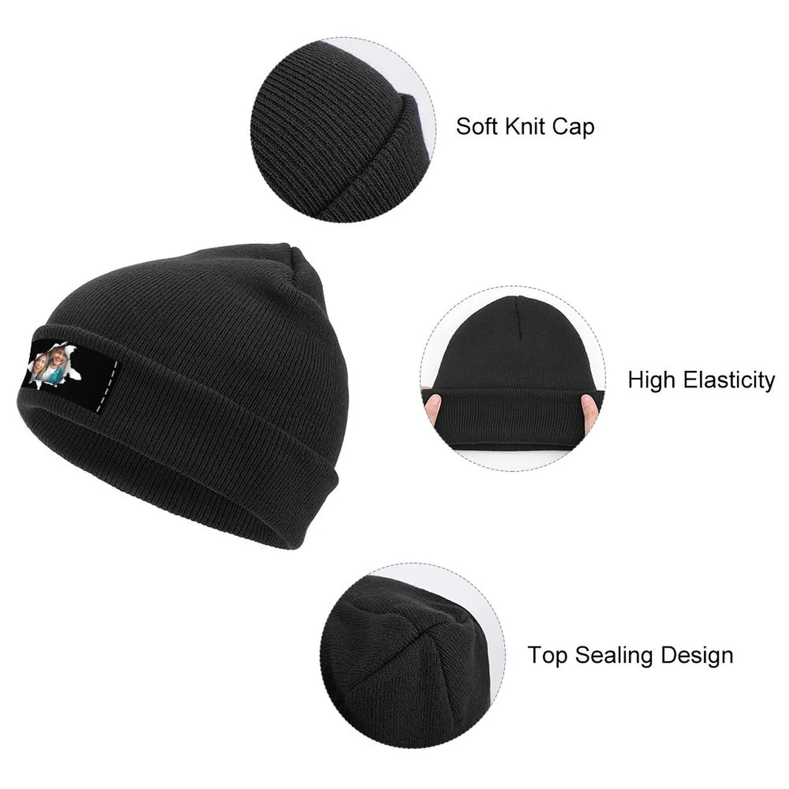 Custom Face Love You Warm Knitted Cap