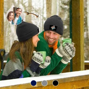 Custom Face Love You Warm Knitted Cap