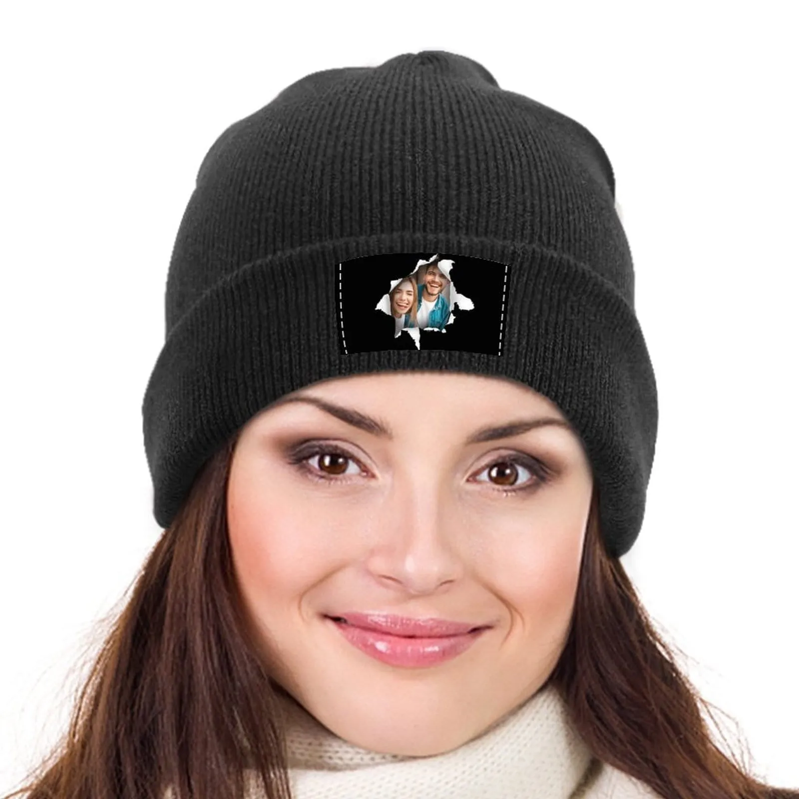 Custom Face Love You Warm Knitted Cap