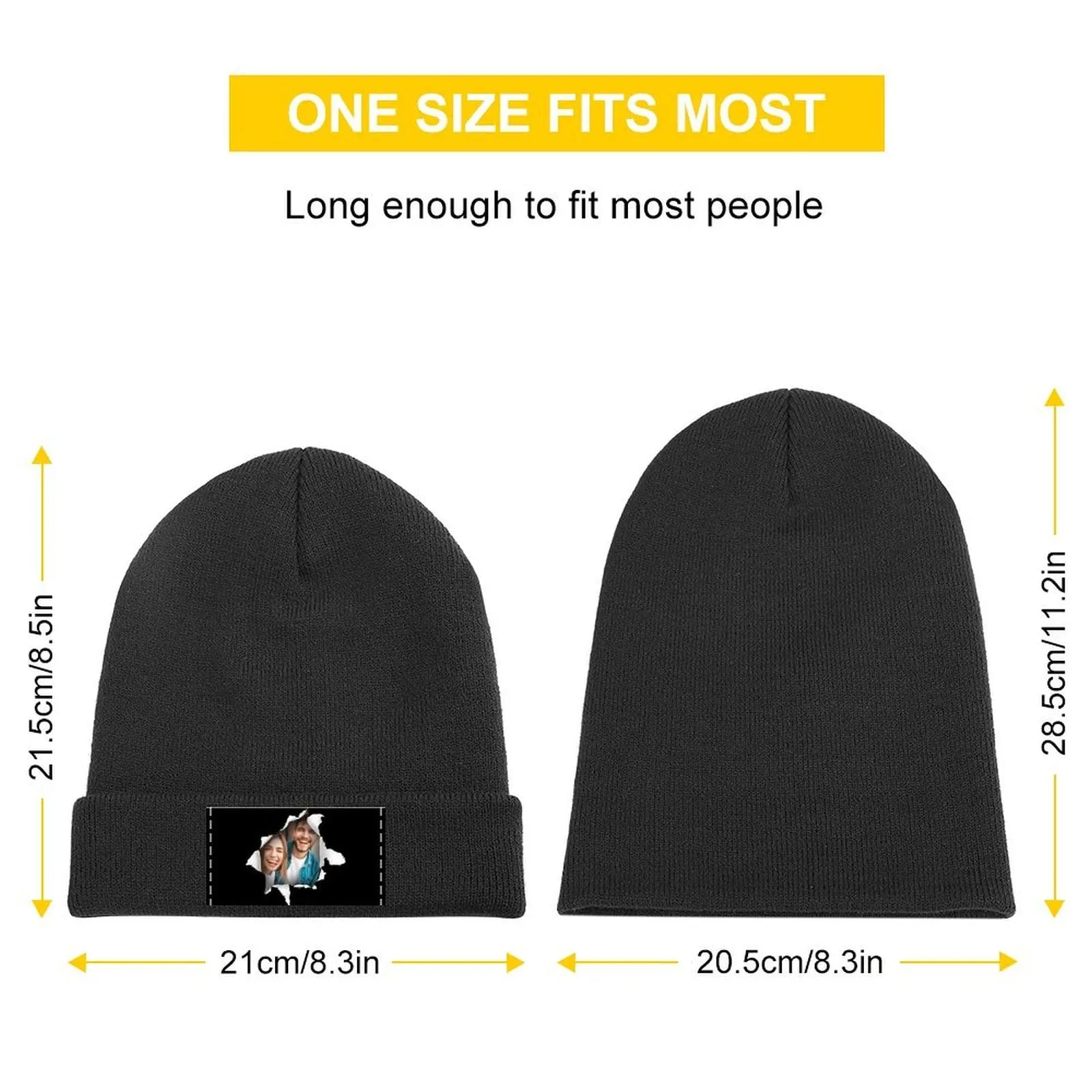 Custom Face Love You Warm Knitted Cap