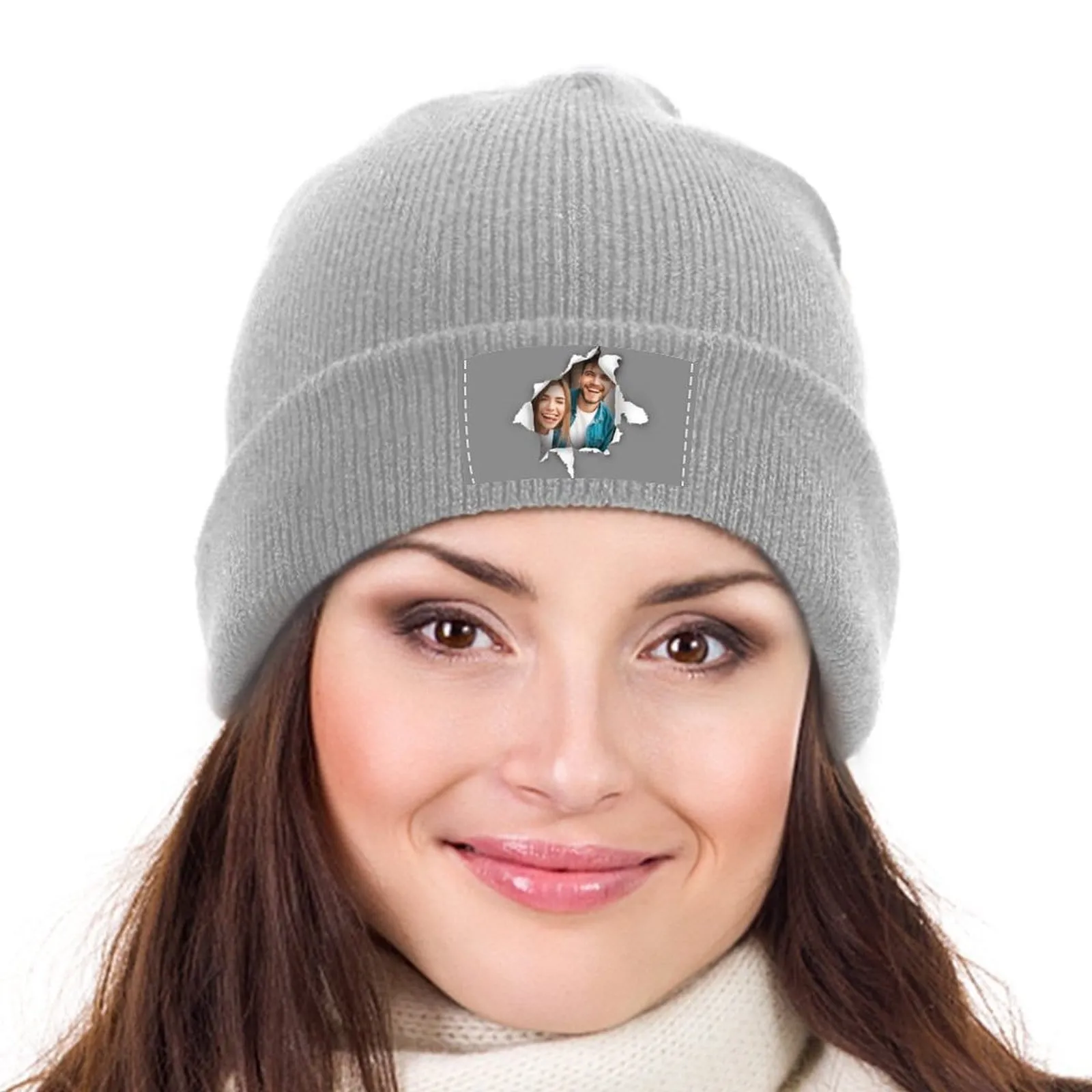 Custom Face Love You Warm Knitted Cap