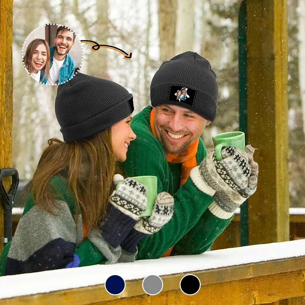 Custom Face Love You Warm Knitted Cap