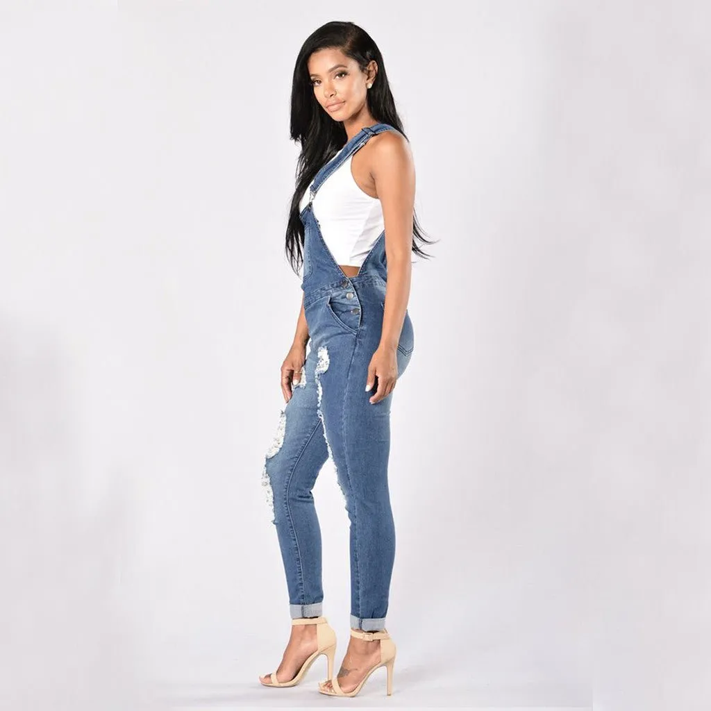 Denim High Waist Jumpsuit