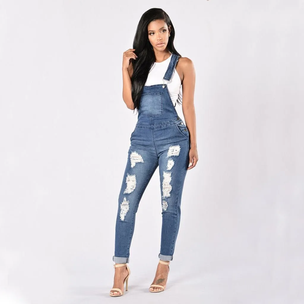 Denim High Waist Jumpsuit