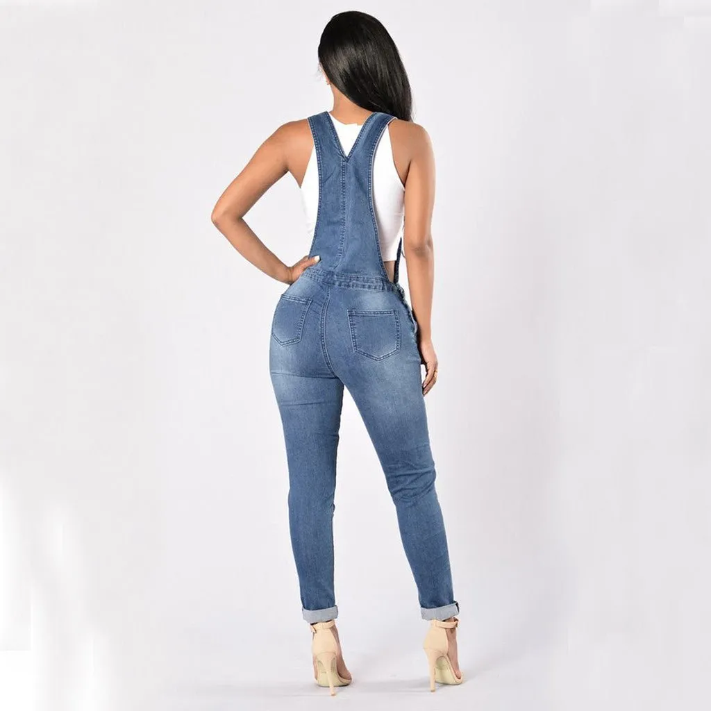 Denim High Waist Jumpsuit