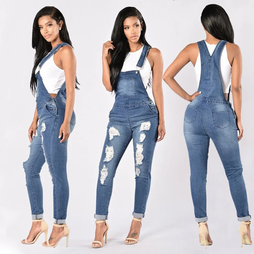 Denim High Waist Jumpsuit