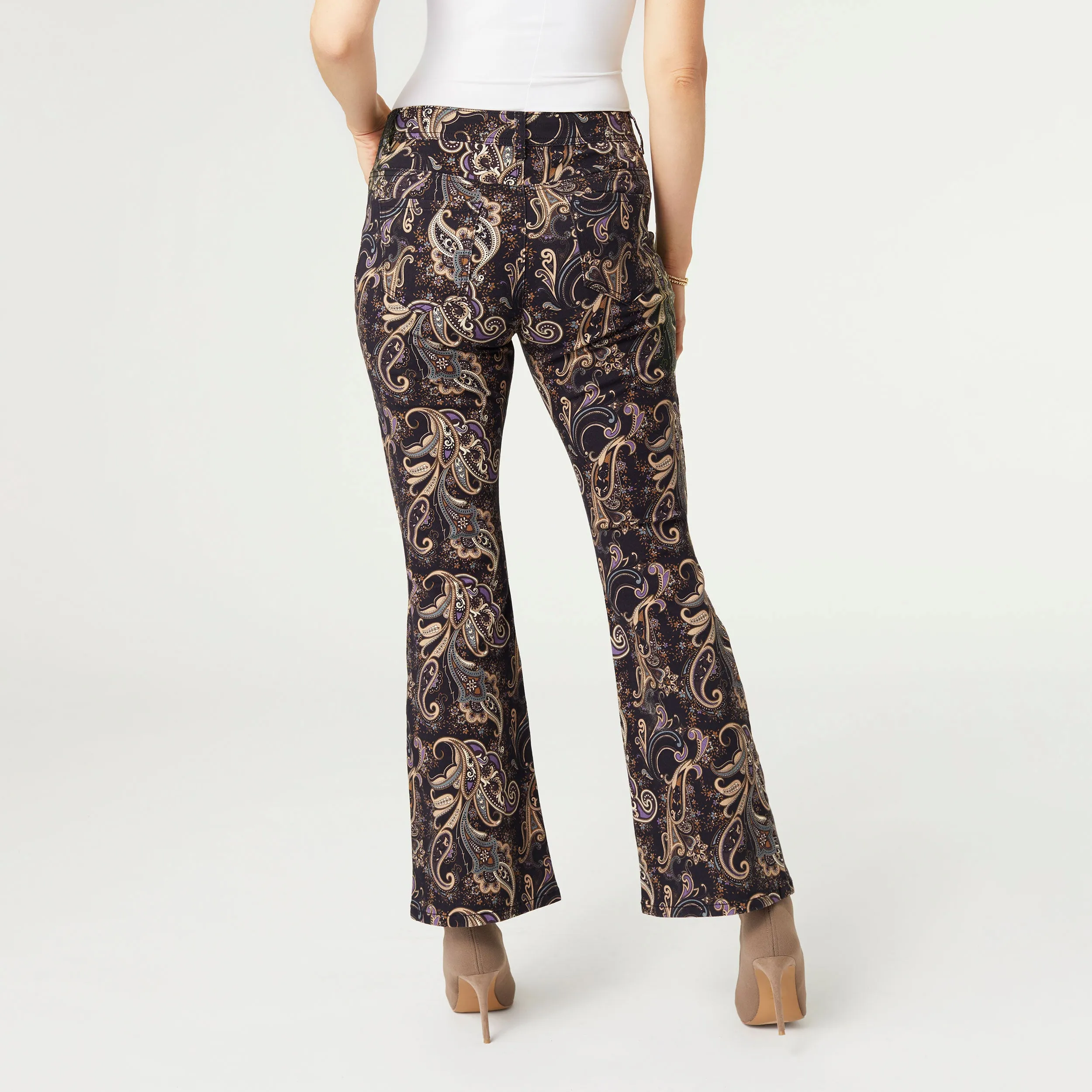 Draco Printed Flare Pant - Black Printed - Final Sale