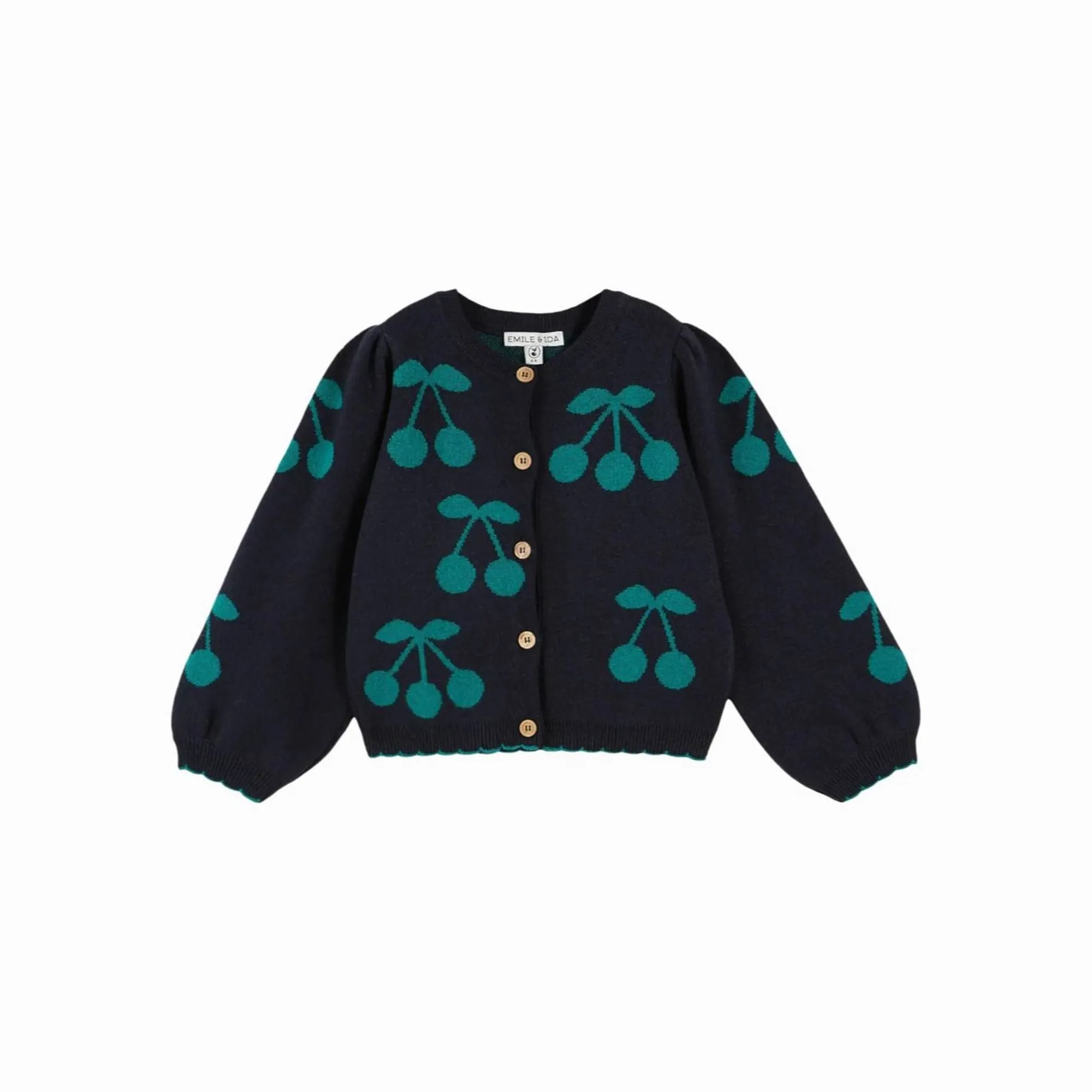 Emile et Ida Cherry Cardigan – Navy