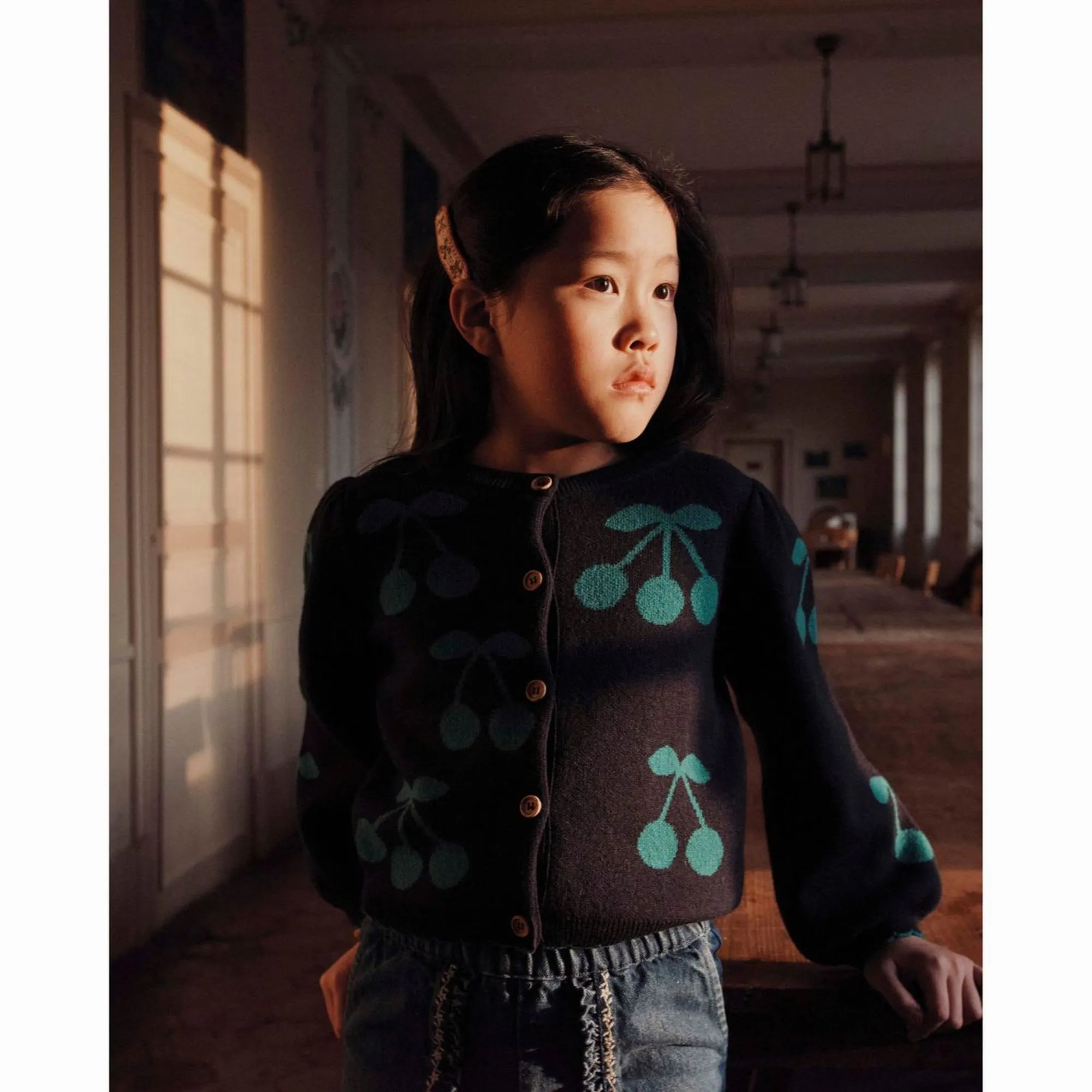 Emile et Ida Cherry Cardigan – Navy