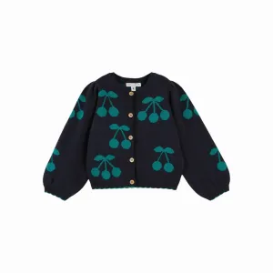Emile et Ida Cherry Cardigan – Navy