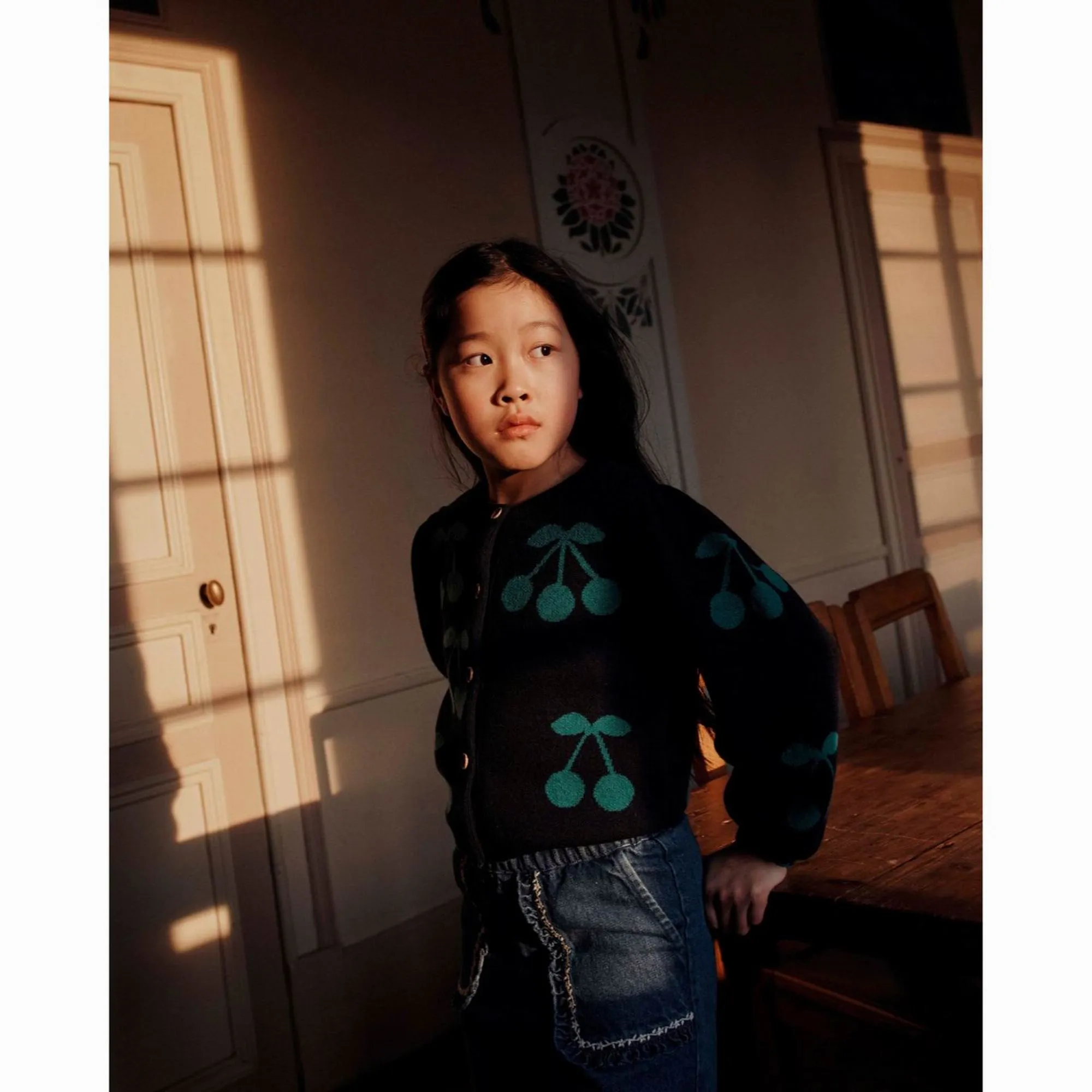 Emile et Ida Cherry Cardigan – Navy