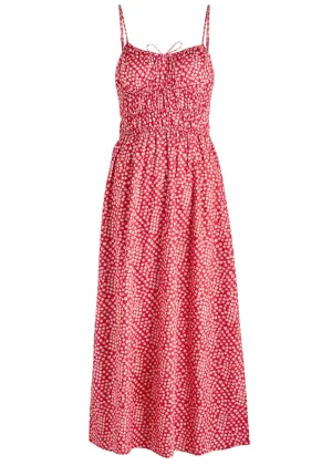 Faithfull the Brand Marianne Midi Dress - Allura Floral - Red