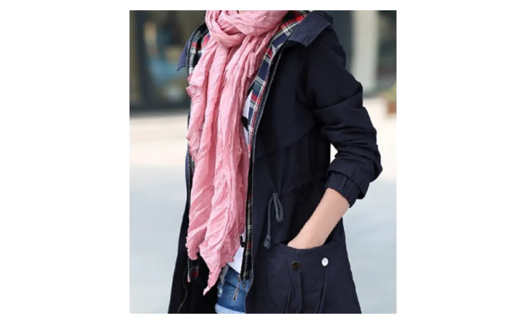 Fashion Dark Beige Soft Cotton Long Scarf Stylish Pink Scarves