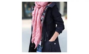 Fashion Dark Beige Soft Cotton Long Scarf Stylish Pink Scarves