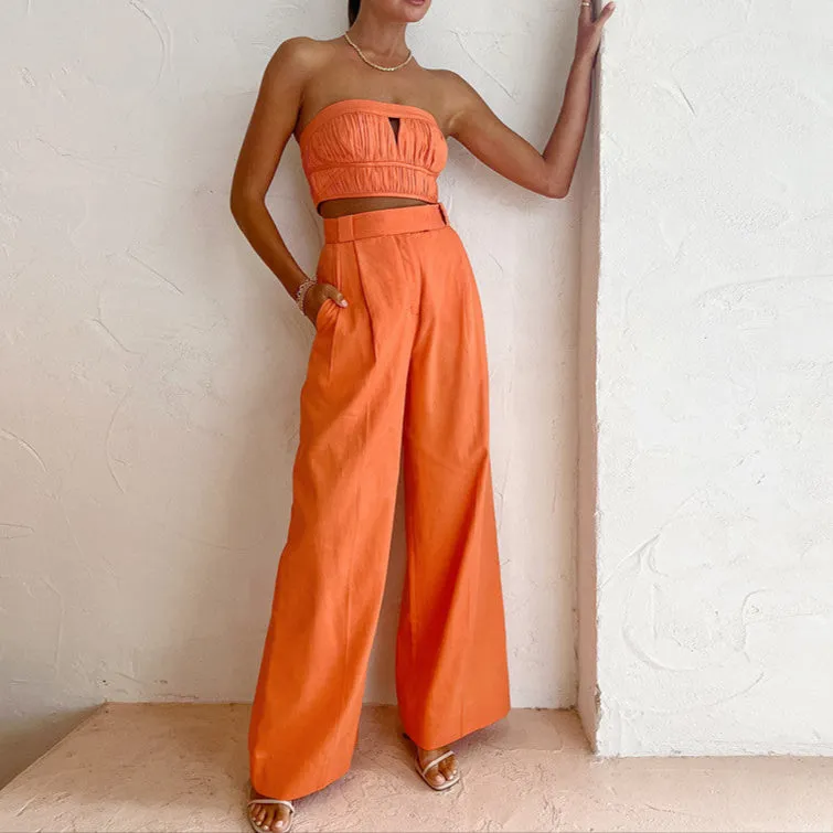 Fashion High Waist Wide Leg Pants