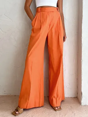 Fashion High Waist Wide Leg Pants