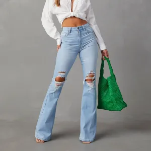 Fashion Temperament Wide-Leg Jeans