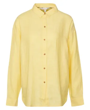 Hampton Relaxed Linen Shirt - Sunray Yellow