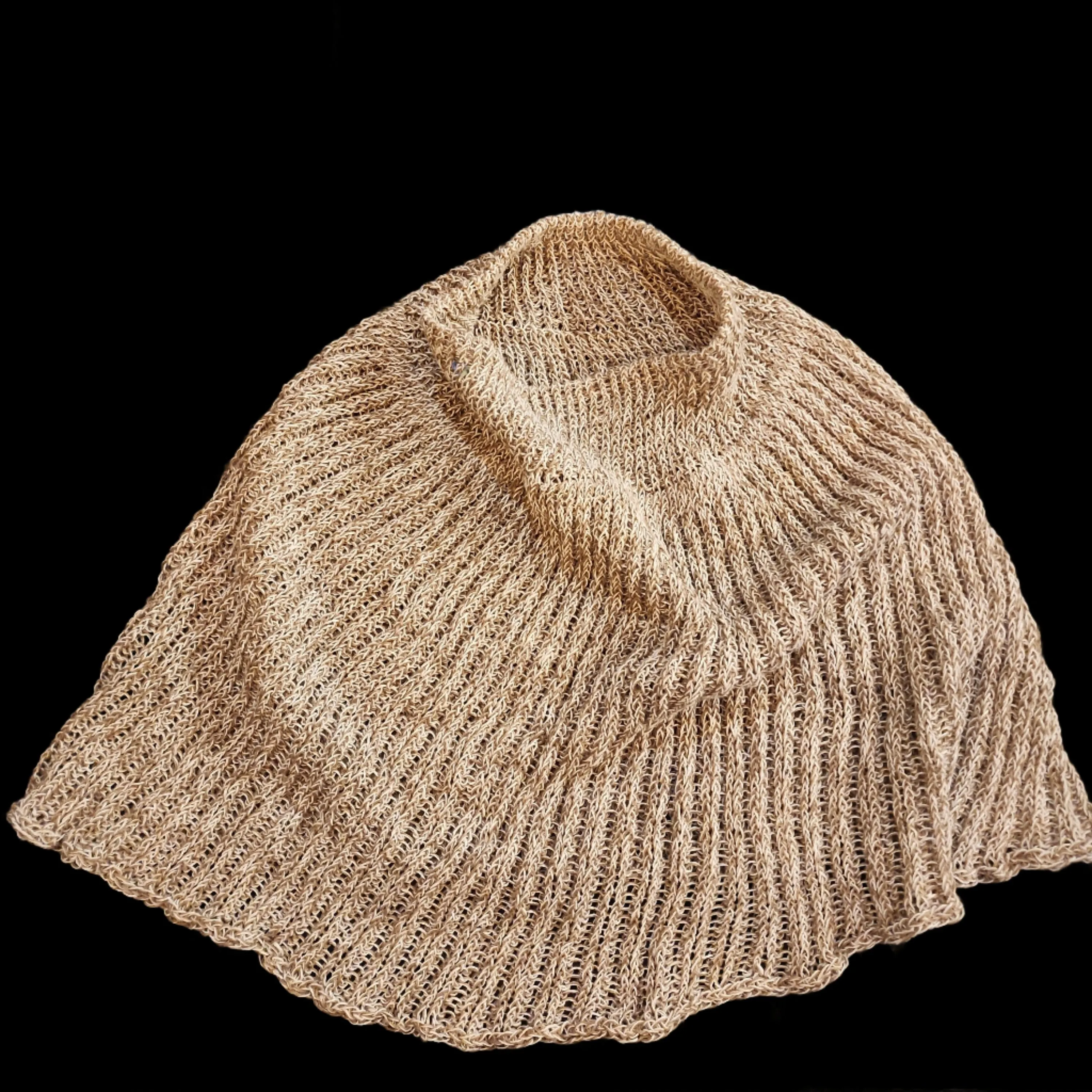 Hand knit shrug / Capelet (Linen)