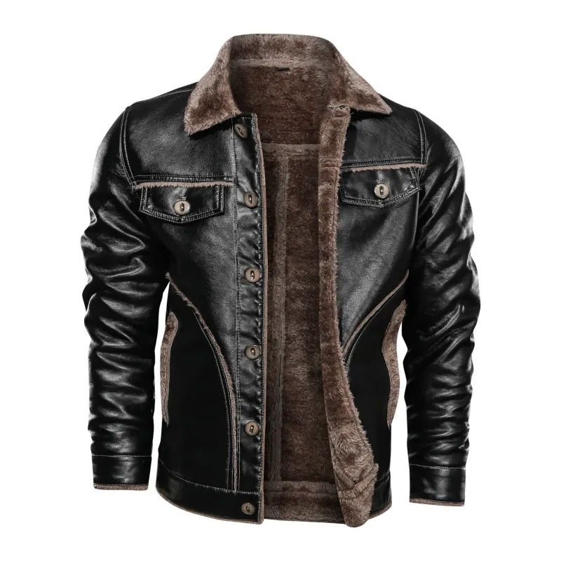 Hanrae Men Fashion Plush Fleece Warm Jackets