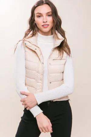 High Neck Zip Vest