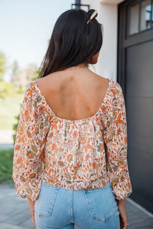 In A Dream Multi Floral Tiered Hem Printed Square Neck Top FINAL SALE