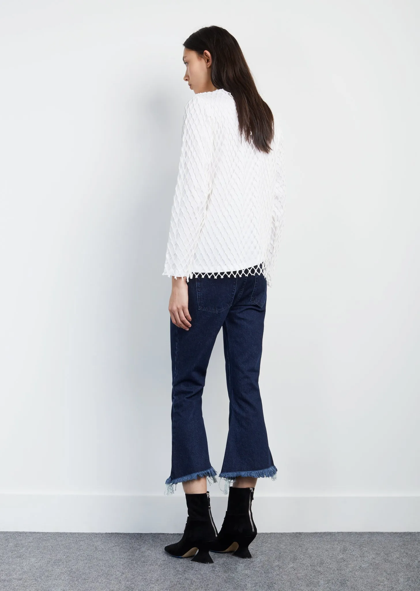 Jersey Net Long Sleeve Top