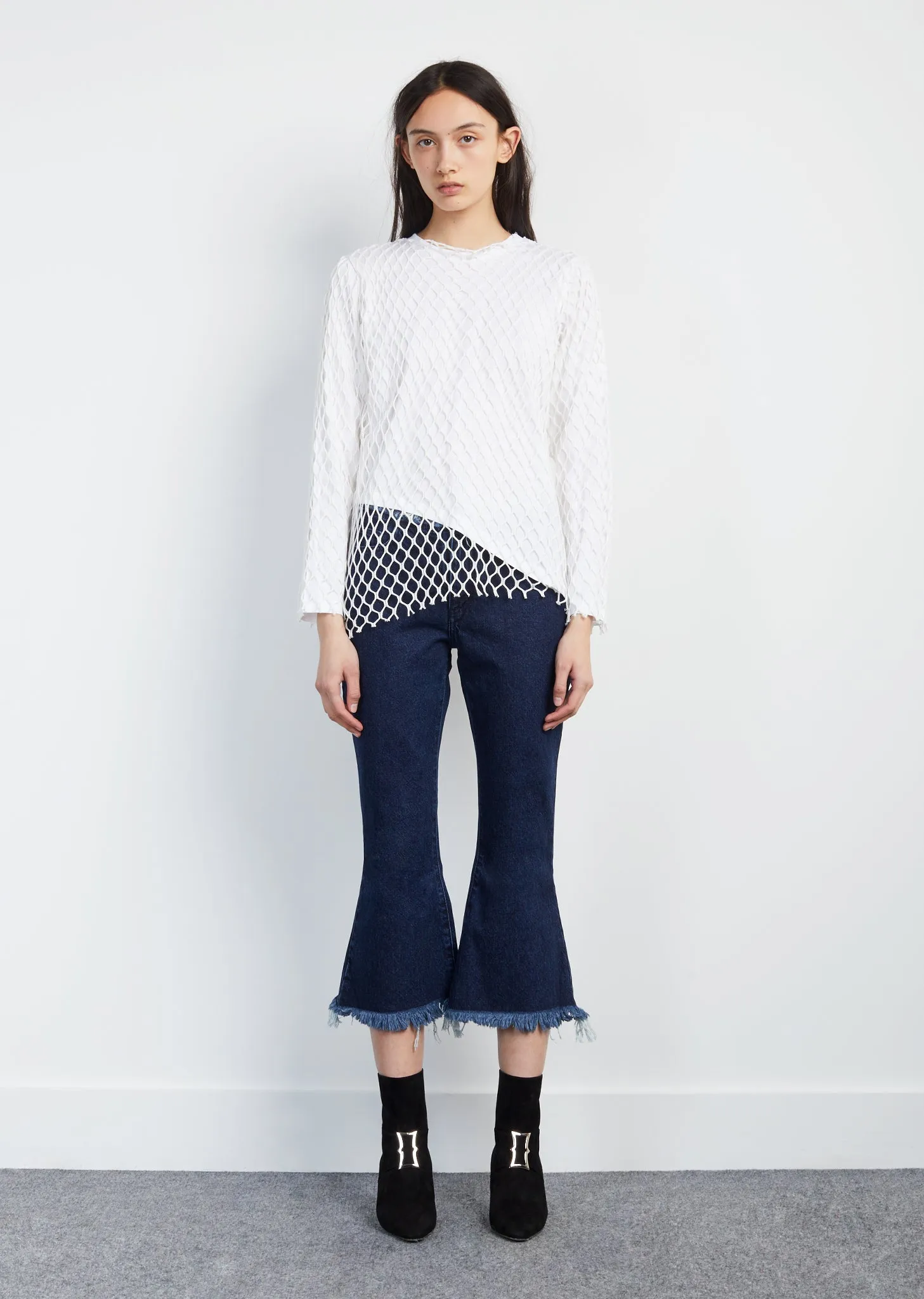 Jersey Net Long Sleeve Top