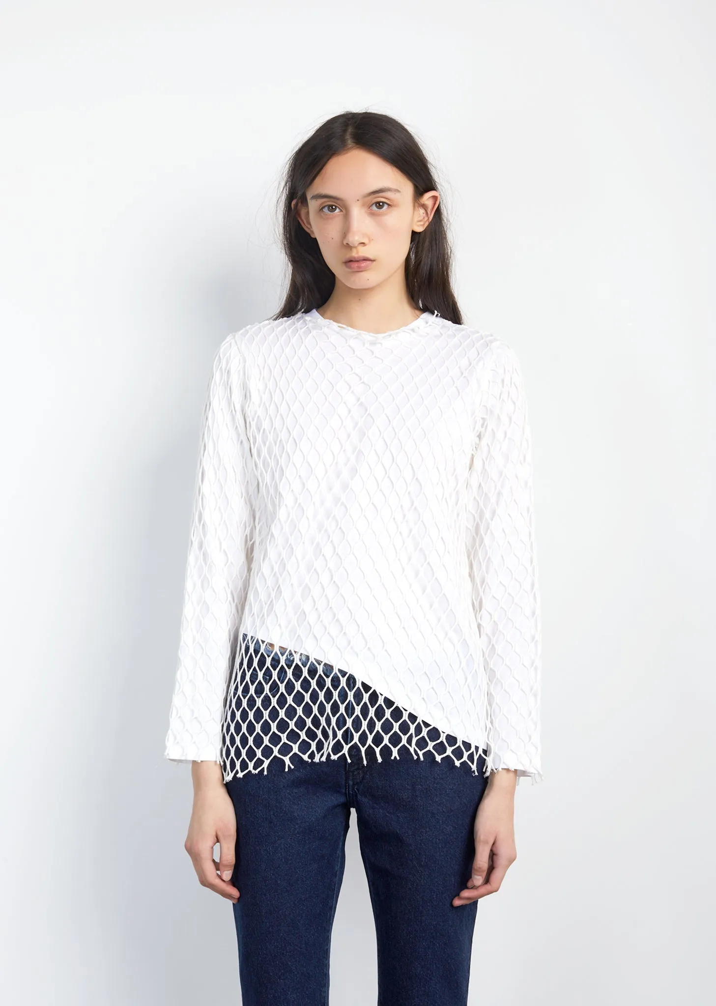 Jersey Net Long Sleeve Top